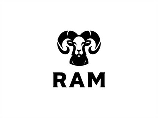 Ram logo design vector and illustration,