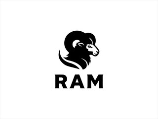 Ram logo design vector and illustration,