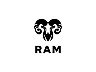 Ram logo design vector and illustration,