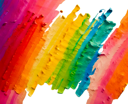 Colorful striped pattern background and stripes are uneven in width isolated on white background