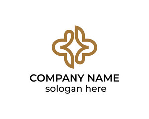 Monogram letter H creative icon logo design template