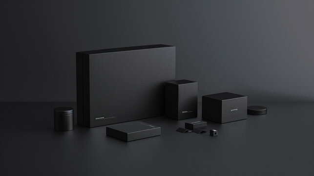 A variety of packaging designs displayed in a grid, including cardboard boxes, gift boxes, pouches, and cosmetic containers, showcasing different materials, colors, and styles packagning mockup