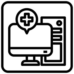 Obraz premium COMPUTER,medical,hospital,cpu,monitor.svg