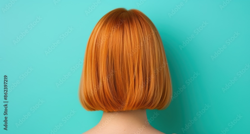 Wall mural vibrant orange hairstyle