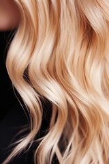 Naklejka premium blonde hair with natural highlights, showing fine texture and detail. The style is natural and elegant