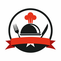 Vector art of a restaurant logo icon design 