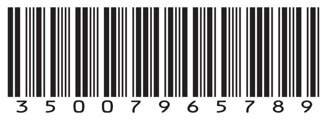  Barcode icon. Barcode icon vector with numbers. Simple fake bar code. Vector illustration  isolated on white background.EPS 10