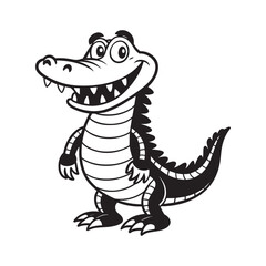 Fototapeta premium A friendly alligator with a big smile