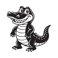 Obraz premium A friendly alligator with a big smile