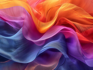 Obraz premium digital artwork featuring a dynamic, flowing, and colorful abstract pattern.