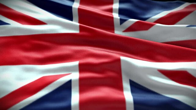 Great Britain flag fluttering in the wind