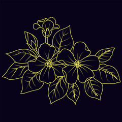 Hand-drawn floral illustration