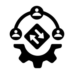 A filled style icon of customer api