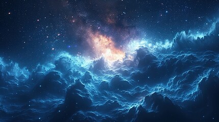 Fototapeta premium Enchanting Night Sky: Illuminating the Universe with New Discoveries