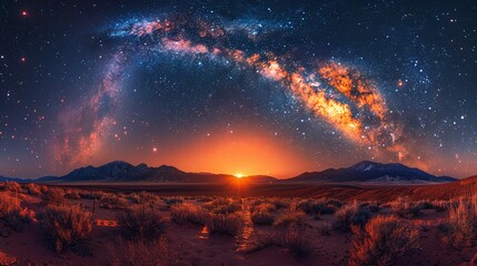 Fototapeta premium Spectacular Night Sky: Uncovering the Universe with Fresh Insight