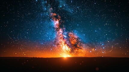 Obraz premium Dazzling Night Sky: Exploring the Universe with a Fresh Perspective