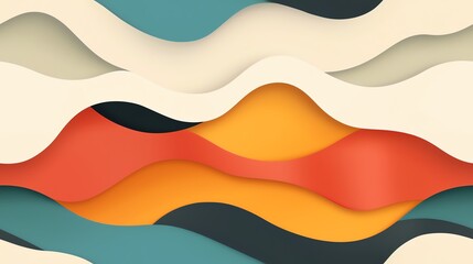 Fototapeta premium seamless pattern Wavy line design with vibrant, eye-catching colors