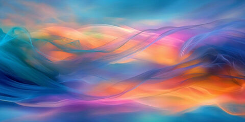 Obraz premium Vibrant Colorful Abstract Background with Flowing Waves and Gradient Hues