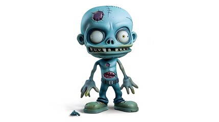 Friendly 3D Zombie Character for Halloween