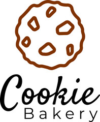 Simple cookie logo. Editable