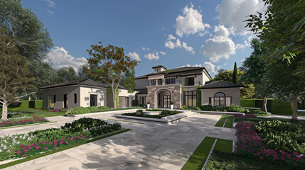 Obraz premium A vision come to life, The Dream House 79 stands as an architectural masterpiece. Impeccable design, luxurious details, and an inviting atmosphere make it the epitome of your dream home.