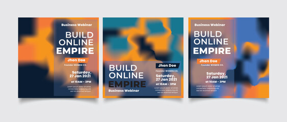 Business webinar template instagram post	