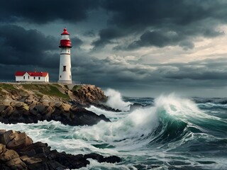Obraz premium lighthouse on the coast