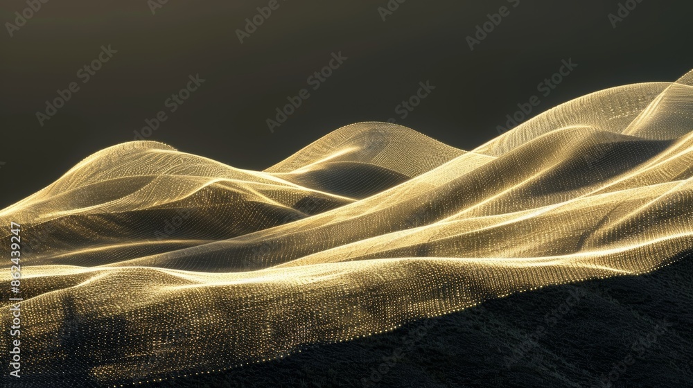 Poster with the wind as its guide the fabric creates a mesmerizing display across the rolling slopes of the
