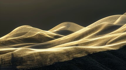 With the wind as its guide the fabric creates a mesmerizing display across the rolling slopes of the hillside.