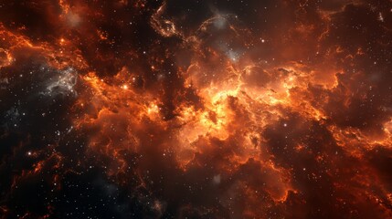 Space backgound with light stars around galaxy and cosmos