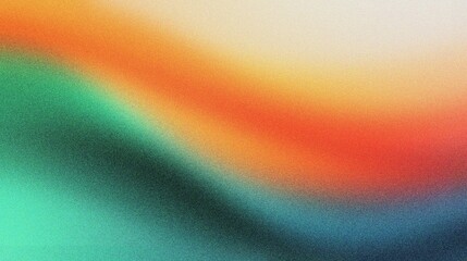 emerald green, sapphire blue, and fiery orange grainy blur gradient abstract background