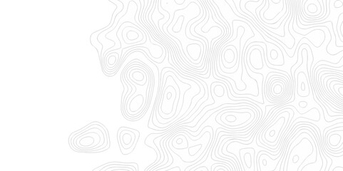 Geography landscape Topo contour map on white background, Topographic contour lines. Seamless pattern with lines Topographic map. Geographic mountain relief diagram line wave carve pattern.