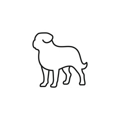 Dog icon vector. EPS 10 editable vector
