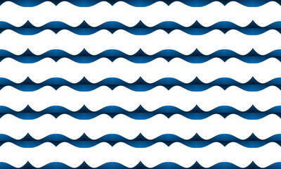 gradient blue wave background illustration vector image, pink gradient curve horizontal strip row paper cut Thai traditional fabric patter