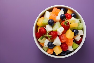 fruit salad in a bowl