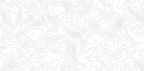 Vector geography landscape Topo contour map on white background, Topographic contour lines. Seamless pattern with lines Topographic map. Geographic mountain relief diagram line wave carve pattern.