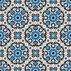 Seamless arabic geometric ornament based on traditional arabic art. Arabian tile. 