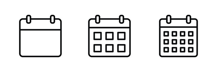 calendar icon set vector
