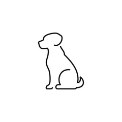 Dog icon vector. EPS 10 editable vector