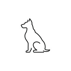Dog icon vector. EPS 10 editable vector