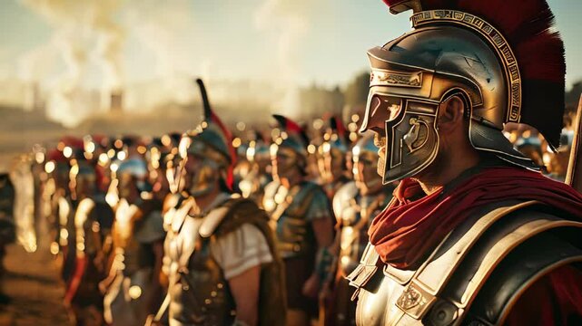 Roman soldiers on the battlefield