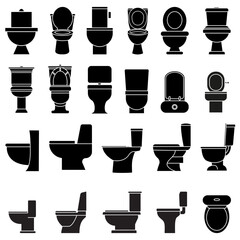Toilet icon vector set. WC illustration sign collection. Bathroom symbol. restroom logo.