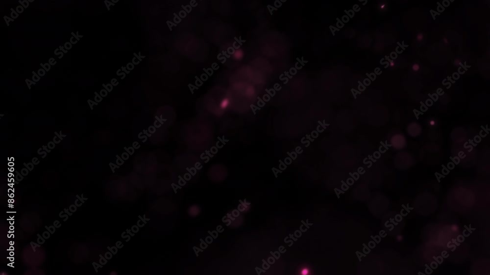 Aufkleber abstract purple quantum particles floating in and out of focus motion background animation with shal