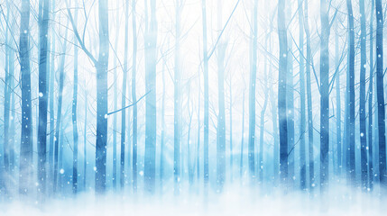 Obraz premium Cedar tree forest in winter, snow-covered branches creating a serene and frosty landscape, delicate watercolor strokes capturing the tranquil beauty