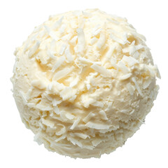 Coconut Ice Cream Ball Isolated on transparent Background, png file, graphic design, graphics resource 