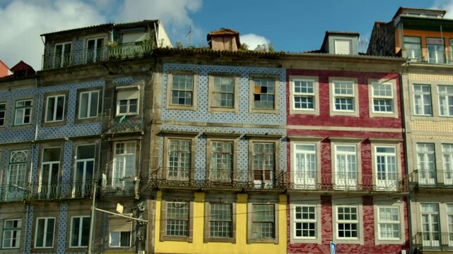 Colourful house fasades in Porto.