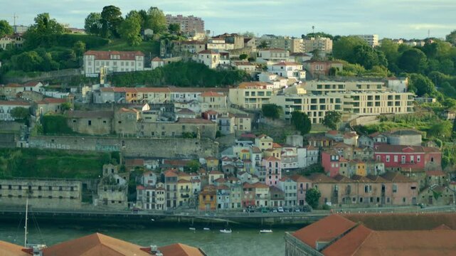 Static shot from across the river in Porto, Portugal.