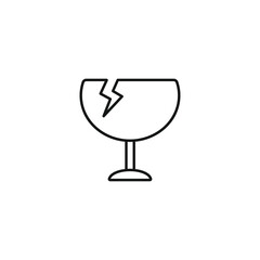 Fragile icon vector. EPS 10 editable vector