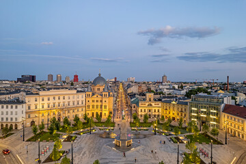 Miasto Łódź- widok na Plac Wolności.