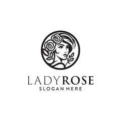 Woman leaf vector design